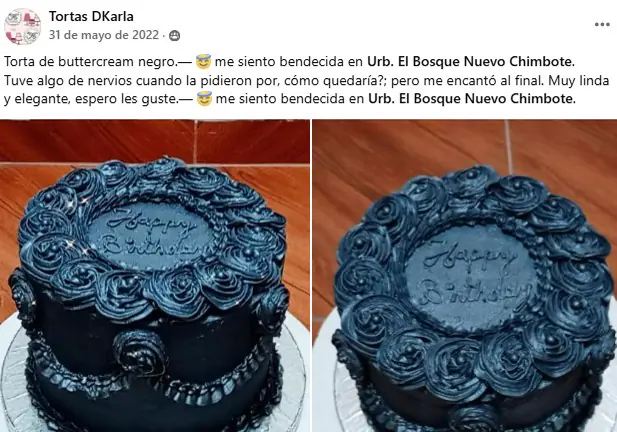 Trabajo en buttercream de una alumna